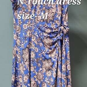 Floral Blue and White Dress